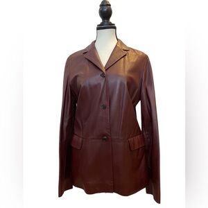🌻Host Pick🌻 Burberry lamb nappa leather jacket, tailored, Euro Size 38 , EUC